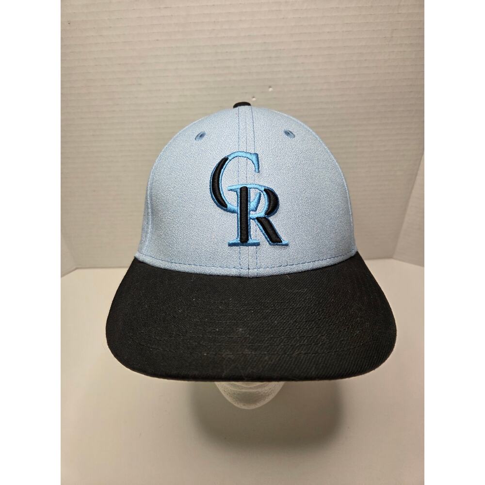 Colorado Rockies New Era 59FIFTY Fitted Hat 7 1/4 Blue Black‎ Authentic MLB